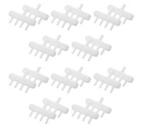 TOGEVAL 20pcs Aquarium Air Flow Distributor Splitter with 4 White Outlets (8mm to 4mm) for Fish Tank Air Pump Tubing, Aquarium Airline Tubing Splitter Accessories for Aeration Control