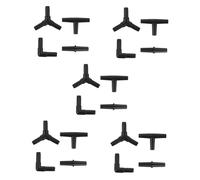 TOGEVAL 20pcs Aquarium Air Pump Accessories Kit Plastic Airline Tubing Connectors with I, T, L, Y Shapes Black Fish Tank Air Hose Adapter for Oxygen Aeration