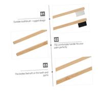 TOGEVAL 20pcs Bamboo Toothbrushes with Soft Bristles for Fragile Gums Manual Toothbrush for Men and Women Bathroom Accessories Black and White Design