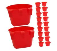 TOGEVAL 20pcs Bird Feeding Bowl Bird Cage Cups for Food and Water Easy to Clean Install
