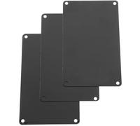 TOGEVAL 20pcs Black Aluminum Engraving Plates Blank Rectangle Metal Name Tags for DIY Craft Stamping Printing Asset Tracking Office and Workshop Organization