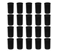 TOGEVAL 20pcs Black Film Canisters Lids Lightproof Plastic Storage Tubes for Photo Camera Reel and Bead Organizer Small Containers for Kitchen and Craft Supplies