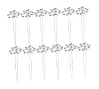 TOGEVAL 20pcs Bridal Wedding Hairpins U Shaped Rhinestone Breath Design Lightweight Hair Forks for Secure Updos Traditional Charm Photo Shoot Accessories
