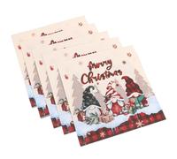 TOGEVAL 20pcs Christmas Party Napkins Disposable Printed Xmas Gnome Plaid Napkins Festive for Holiday Table Decor and Birthday Celebrations