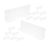 TOGEVAL 20pcs Clear PVC Shelf Dividers High Organizers for Supermarket Home Office and Library Shelves Sturdy Non-deformable Commodity Separators for Efficient Storage and Classification