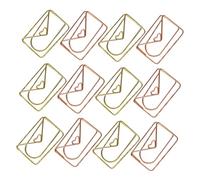 TOGEVAL 20pcs Envelope Shaped Paper Clips Cute Rose Gold and Gold Metal Clips for Document Organizing Bookmarks for Office School Personal Use
