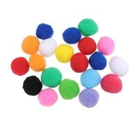 TOGEVAL 20pcs Fluffy Cat Balls Assorted Pom Poms Kitten Toys for Interactive Play for Diy Decorations Boys and Girls Projects