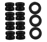 TOGEVAL 20pcs Guitar String Beads for Electric and Acoustic Guitars Black Metal Tail Beads Diameter 6mm Thickness 5mm Groove 1mm for String Replacement and Repair