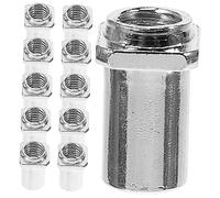 TOGEVAL 20pcs M5 Silver Drum Swivel Nuts Replacement Tom Lug 5mm Inner Diameter Iron Drum Hardware Accessory for Snare and Floor Maintenance