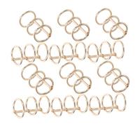 TOGEVAL 20pcs Metal Binder Rings Inner Diameter Reusable Iron Loose Leaf Clip Rings for DIY Notebooks Scrapbooks Flashcards Office Document Management