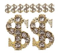 TOGEVAL 20pcs Metal Nail Charms Nail Accessories Small Gems for Art Decoration Women DIY Manicure Jewelry for Natural and Fake