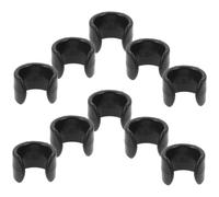 TOGEVAL 20pcs Mic Cable Plastic Clamp Cable Clamp Black Plastic Material Wire Diameter 20mm Easy to Dismantle Preventing Tripping Hazards for Live Streaming Setup