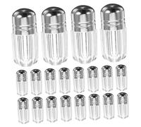 TOGEVAL 20pcs Mini Clear Plastic Pill Containers with Caps Lightweight Travel Medicine Bottles for Pills Candy and Small Item Storage Portable Empty Plastic Vials for Organizers