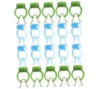 TOGEVAL 20Pcs Portable Nose Bleed Stoppers Clips for Exercise and Lung Breathing Training Comfortable Epistaxis Clips in Blue and Green Compact for Travel and Outdoor Use