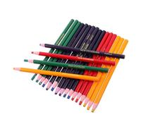 TOGEVAL 20Pcs Wax Pencils Peel Off China Markers for Dress Making Handicrafts Embroidery and Sewing Projects Crayon Pencils Yellow Red Green Blue Purple