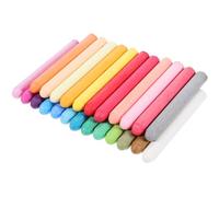 TOGEVAL 24pcs Bright Colored Dustless Chalk Set 3.15 X 0.37 Inch Water-soluble Chalks for Teachers and Sidewalk Drawing Safe Non-toxic for Classroom Blackboards and Outdoor Play