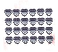 TOGEVAL 24PCS Heart Candy Boxes Tinplate Sweet Container Heart-Shaped Candy Jar Wedding Party Favor Box Portable Storage