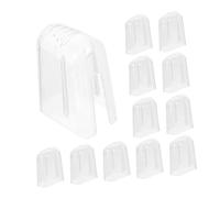 TOGEVAL 24pcs Travel Toothbrush Head Covers Semi-Transparent Electric Toothbrush Accessories Compact Portable Protective Caps for Hygiene and Dust Prevention Compatible with Multiple