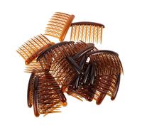 TOGEVAL 24pcs Vintage Wave Side Hair Twist Combs with Teeth Plastic Bridal Veil Hair Accessories for Women Elegant Retro Design for Weddings and Parties