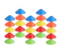 TOGEVAL 25Pcs Portable Football Training Cones Multi Color Agility Markers for Soccer and Sports Drills Durable Pe Material Visible Grass Non Toxic Road Obstacles for Speed and Skill