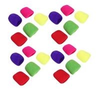 TOGEVAL 25pcs Thickened Microphone Covers Windscreen Handheld Mic Windshield for Karaoke Studio Conference Use Multi-color Sponge Protector Reduces Noise and Moisture