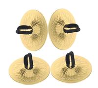 TOGEVAL 2pairs Finger Cymbals for Boy Girl Dance Musical Instruments for Belly Dancing and Rhythm Development and Easy to Use