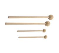 TOGEVAL 2pairs round Head Drum Sticks Wooden Handle Beginner Adult Percussion Instrument Drumsticks for Steel Tongue Drum