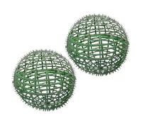 TOGEVAL 2pcs 20cm Decorative Topiary Ball Cage Grass Ball Frame Flower Holding Rack for Wedding and Home Decor Artificial Plant Holder
