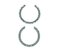 TOGEVAL 2Pcs Acoustic Classical Guitar Sound Hole Stickers Inlay Decals with Abalone Pattern for Guitars Self-adhesive Rosette Decoration Accessories