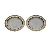 TOGEVAL 2pcs Acoustic Guitar Soundhole Covers Metal Resonator Screen Grille Insert Protective Covers for Guitar Sound Hole Accessories