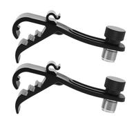 TOGEVAL 2pcs Adjustable Drum Mic Clips with Shockproof Suspension, Snare Drum Microphone Mount Clamp for Professional Drumming and Recording