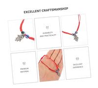 TOGEVAL 2Pcs Adjustable Evil Eye String Bracelets for Men and Women Red Woven Rope Wrist Jewelry with Blue Eye Charm Protective Minimalist Couple Bracelet Gift for Valentine S Day and