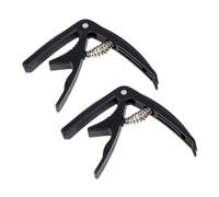 TOGEVAL 2pcs Adjustable Guitar Capo for Electric Guitar Ukulele Easy to Use Metal Abs Capo Traditional Songs
