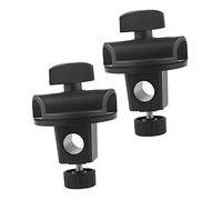 TOGEVAL 2pcs Adjustable Microphone Boom Arm Bracket Clamps with 15mm Diameter Buckle, Universal Mic Stand Accessories for Live Streaming and Recording Studios