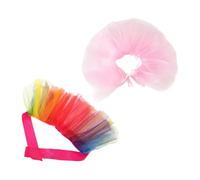 TOGEVAL 2pcs Adjustable Tie Strap Pet Tutu Skirt for Dogs and Cats Lightweight Breathable Half Skirt for Spring Summer Unique Festive Design for Birthdays and Special Occasions