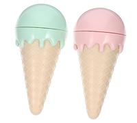 TOGEVAL 2Pcs Adorable Catnip Cartoon Ice Cream Design Interactive Chew Playthings for Cats Friendly Materials for Biting and Tooth Grinding