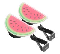 TOGEVAL 2pcs Air Freshener Vent Clips Watermelon Design Acrylic Car Air Vent Removable Easy Install Car Cabin Decors