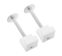 TOGEVAL 2pcs Aluminum Alloy J Hook Truck Toolbox Mounting Kit Secure Pickup Truck Toolbox Clamps for Stable Transport Versatile Heavy Duty Tool Box Fix Clamps with Sleek Silver Finish