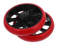 TOGEVAL 2pcs Anti-slip Shopping Cart Replacement Wheels for Grocery Trolley and Walker Wear-resistant PU Casters for Indoor Outdoor Use Gliding Accessories