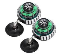 TOGEVAL 2pcs Automotive Compass Ball with Strong Suction Cup for Dash Windshield Mount Compact Abs Car Navigation Tool for Reliable Direction Guidance in Cars Trucks Suvs