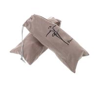 TOGEVAL 2pcs Ballet Latin Dance Shoes Storage Bag Women Girls Mesh Drawstring Pouch Nylon for Travel Practice Elegant Design