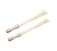 TOGEVAL 2PCS Bamboo Massage Stick Portable Lightweight Manual Gua Sha Tool for Back Neck Shoulder Lumbar Relief Traditional Therapy Massage Tool for Travel and Home Use