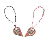 TOGEVAL 2pcs Beginners Kalimba Mini Finger Piano Handheld Music Instrument Portable and Easy to Carry Tones