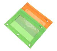 TOGEVAL 2pcs Binder Oxford Cloth Pouch Binder Pen Pouch File Pencil Case for School Office Travel