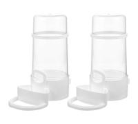 TOGEVAL 2pcs Bird Water Feeder Hanging Bird Waterer Automatic Water Feeding Detachable Plastic 6.29x5.70x2.95inch Household Cage Accessory