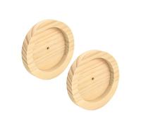 TOGEVAL 2Pcs Bite-resistant Wood Hamster Bowl Pet Food Holder Feeding Dish for Cage Easy to Clean and Safe Material Food Storage Plate for Hamsters and Animals