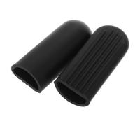 TOGEVAL 2Pcs Black Slip Silicone Kickstand Protective Sleeve for Electric Scooter Foot Support Cover Resilient Material Easy Installation Secure Standing Extended Kickstand Life