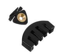 TOGEVAL 2pcs Black Violin Practice Mutes Portable Rubber Silent Mufflers for Orchestra and Home Use Noise Reduction Small Replacement Parts for String Instruments