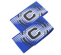 TOGEVAL 2Pcs Blue Soccer Captain Armbands Adjustable Polyester Sports Team Leader Bands for Football Matches and Training