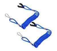 TOGEVAL 2pcs Boat Engine Safety Lanyards Emergency Stop Cords for Motor Boats and Other Ships Kill Switch Cords for Quick Shutoff Versatile Safety Accessories in Blue